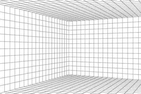 2 Point Perspective Grid, Perspective Grids, Perspective Grid, Point Perspective, Interior Sketch, Drawing Templates, Empty Room, Color Palate, Art Practice