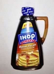 The Butter Pecan Syrup at IHOP Butter Pecan Syrup Recipe, Pecan Syrup Recipe, Pecan Syrup, Butter Pecan Syrup, Copycat Restaurant Recipes, Flavored Syrup, Butter Pecan, Syrup Recipe, Grocery Shop