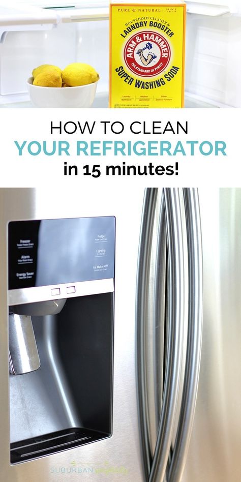 How To Clean Refrigerator, Clean Refrigerator, Silver Bathroom, Clean Fridge, Organized Kitchen, Washing Soda, Pantry Ideas, Pinterest Diy, Diy Cleaners