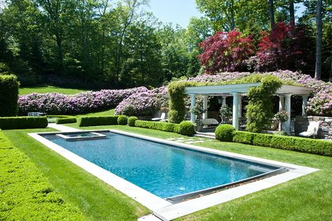 Garden Pool Design, Pool Pergola, Amazing Backyard, Pool House Designs, Pools Backyard Inground, Pool Landscape Design, Rectangular Pool, Luxury Pools, Backyard Pool Landscaping