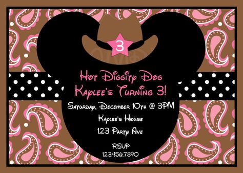 c Western Minnie Mouse Party, Minnie Mouse Birthday Theme, Gigi 2, Rodeo Birthday Parties, Farm Themed Birthday Party, Western Birthday, Rodeo Birthday, 1st Birthday Themes, Western Parties