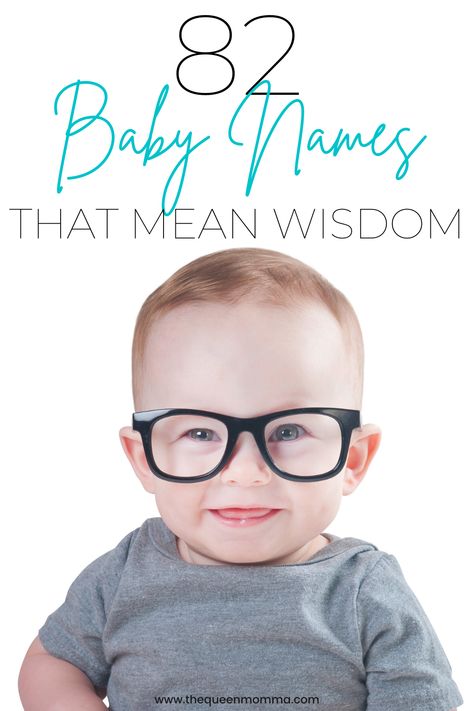 Choosing the perfect name for your little one can be a very challenging task. The name one has, after all, has much to convey and say. That's why names meaning wise or wisdom are an excellent choice for your little one. Here are 82 amazing baby names that mean wise or wisdom. #babynames #names #baby #thequeenmomma Names That Mean Wisdom, Boy Name Meanings, Names Meaning, Meaningful Baby Names, Names Baby, Baby Names And Meanings, Baby Boy Names, Names With Meaning