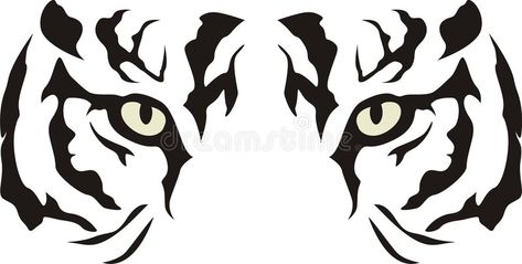 Tiger Eyes Tattoo, Tiger Silhouette, Tiger Vector, Tiger Eyes, Animal Stencil, Eye Logo, Wild Tiger, Pet Tiger, Tiger Face