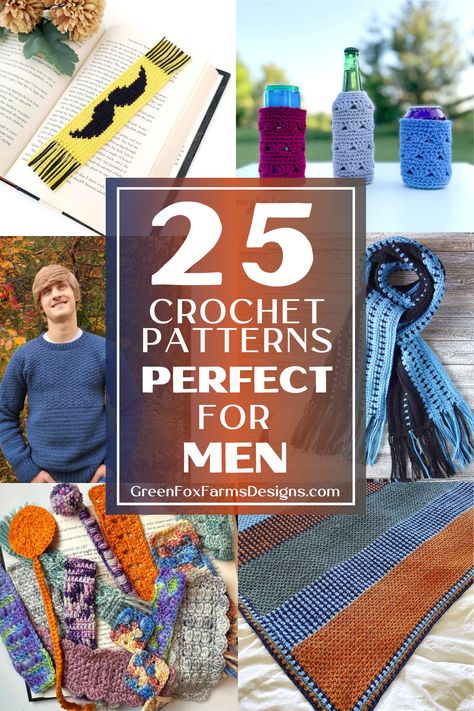 Crochet Patterns For Men, Men Scarf Crochet Pattern, Thoughtful Handmade Gifts, Magic Stitch, Crochet Mens Scarf, Small Crochet Gifts, Easy Gift Ideas, Quick Crochet Gifts, Quick Crochet Projects