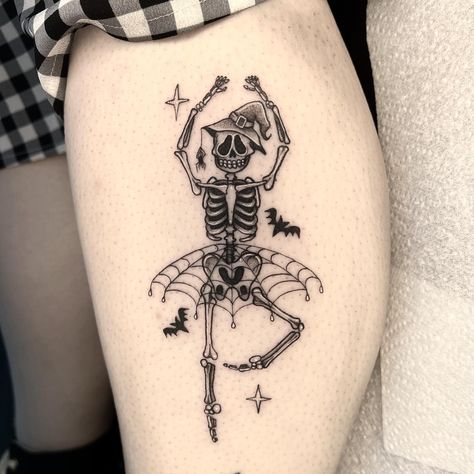 All Posts • Instagram Tattoos Creative, Skeleton Tattoo, Skeleton Tattoos, Dancing Skeletons, Body Mods, Life Tattoos, Cool Drawings, Blackwork, Creative Ideas