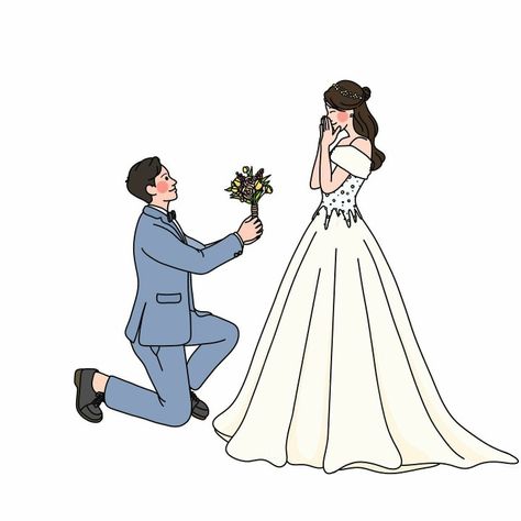 Cartoon Wedding Invitations, Beginner Photographer, Wedding Illustration Card, Bride And Groom Cartoon, Wedding Couple Cartoon, رسم كاريكاتير, Couple Clipart, Skin Details, Birthday Cake Topper Printable