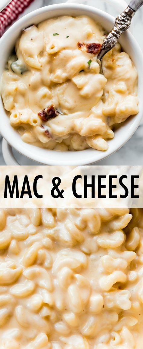 Extra CREAMY and easy homemade macaroni and cheese with bacon, white cheddar, and spinach. True comfort food and the best mac and cheese recipe! sallysbakingaddiction.com Easy Homemade Macaroni And Cheese, Macaroni And Cheese With Bacon, Best Mac And Cheese Recipe, Gourmet Mac And Cheese, The Best Mac And Cheese, Homemade Macaroni And Cheese, Best Mac N Cheese Recipe, Bacon Mac And Cheese, Best Mac And Cheese