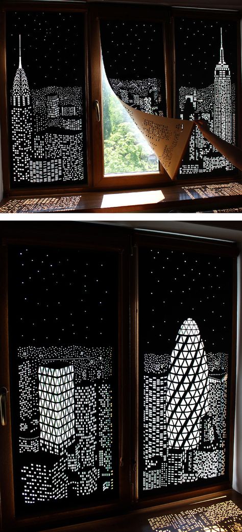 Ukrainian designers HoleRoll have created a unique window blinds that double as spectacular works of shadow art. Penthouse Views, Unique Window, Shadow Art, Décor Boho, Window Blinds, Natural Home Decor, Cool Ideas, Decor Guide, Retro Home Decor