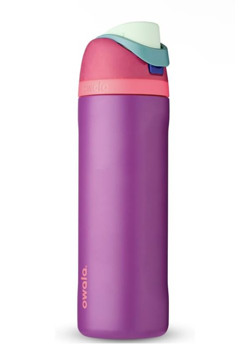 Owala FreeSip Insulated Stainless Steel Water Bottle with Straw for Sports and Travel, BPA-Free, 24-oz,Purpley School Bag Essentials, Ice Cup, Wide Mouth Bottle, Cute Water Bottles, Bottle With Straw, Moms Favorite, Water Bottle With Straw, Cute Cups, Insulated Stainless Steel Water Bottle