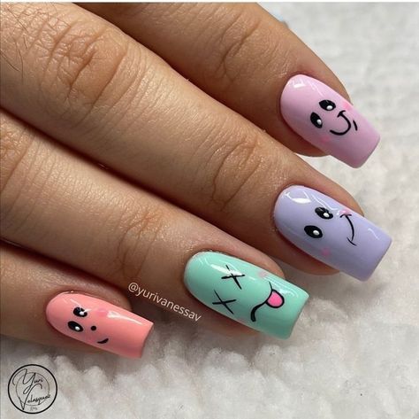 Press on nails, rainbow press on summer press on kawaii press 2023 | Summer Nails Kutek Disney, Eye Nail Art, Beauty Hacks Nails, Gel Nail Art Designs, Colorful Nail, Trendy Nail Art Designs, Cute Nail Art Designs, Pretty Nail Art Designs, Acrylic Nails Coffin Pink