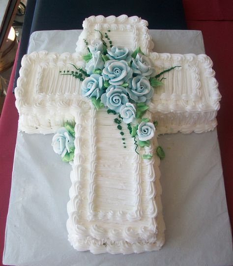 Cross Shaped Cake, Baptism Sheet Cake Boy, Baptism Cakes For Boys, First Communion Cake Boy, First Communion Cakes For Boys, Communion Cakes For Boys, Boy Baptism Cake, Boy Communion Cake, Baptism Cake Boy