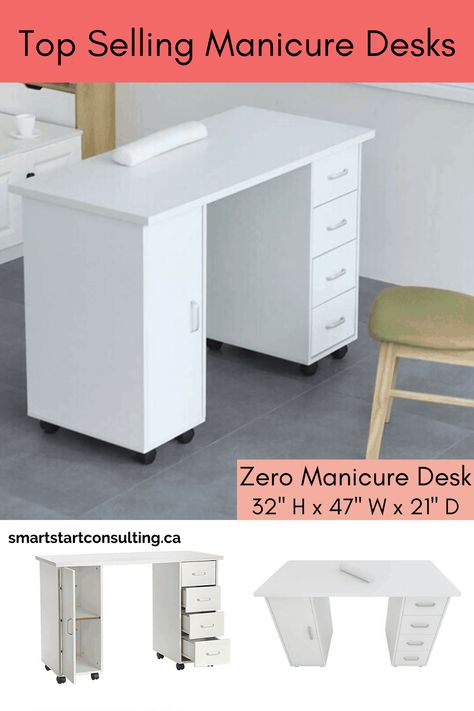 Manicure Desk Ideas, Salon Furniture Ideas, Nail Table Ideas, Manicure Desk, Aesthetic Work From Home, Work From Home Aesthetic, Home Outfit Ideas, Hairstyles Work, Work From Home Outfit Ideas