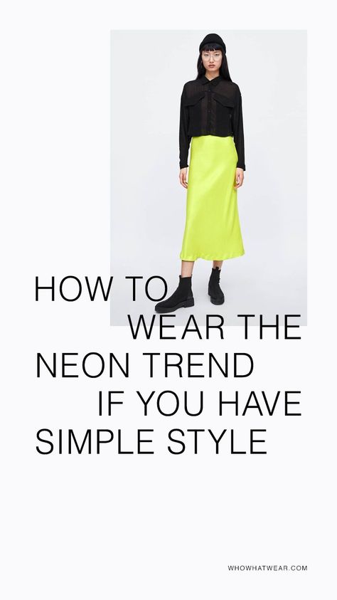 How to wear the neon trend // subtle ways to wear neon Neon Yellow Outfit, Neon Green Outfits, Bright Sneakers, Neon Accessories, Neon Shoes, Neon Shirts, Bright Bag, Neon Outfits, Yellow Outfit