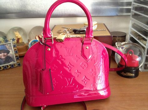 Louis Vuitton Alma BB in hot pink, red, or beige $1820 Hot Pink Louis Vuitton, Pink Louis Vuitton Bag, Pink Louis Vuitton, Indian Rose, Dream Items, Alma Bb, Louis Vuitton Pink, Louis Vuitton Purse, Handbag Heaven