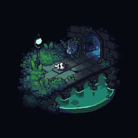 NOP on Instagram: “Greenpath, the verdant cavern Continuation of the hollow knight diorama series #pixelart #thisisanewtagforartists #island #islandart…” Isometric Town, Pixel Space, Badass Drawings, Pixel Art Landscape, Pixel Game, Indie Game Art, Map Games, 8 Bit Art, Piskel Art