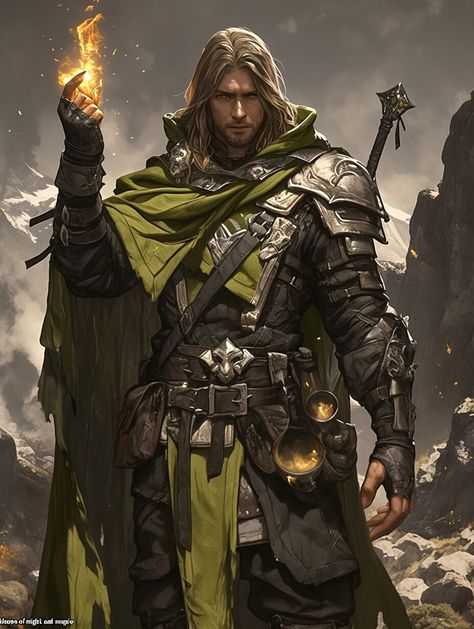 Warlock (Character) —day 4 Battle Mage Armor, Dnd 5e Druid Character Art, Spellblade Character Art, Warlock Dnd Character Concept, Echo Knight Dnd, D&d Warlock, Male Wizard Character Design, Dnd Warlock Character Design, D And D Characters