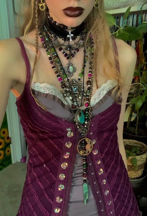 whimsigoth jewelry and outfits inspo Mode Crochet, Soft Grunge, New Wardrobe, Kebaya, Mode Outfits, Look Cool, Pretty Outfits, Aesthetic Clothes, Fashion Inspo Outfits