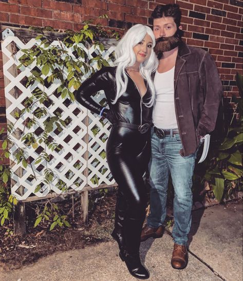 Costume idea for couples! Storm & Wolverine from X-men. Belt buckles & catsuit from #Amazon. Storm And Wolverine Costume, Wolverine Couple Costume, X Men Halloween Costumes, Wolverine And Storm, Storm Costume, Wolverine Costume, Halloween Couples Costume, Halloween Couples, 2024 Halloween