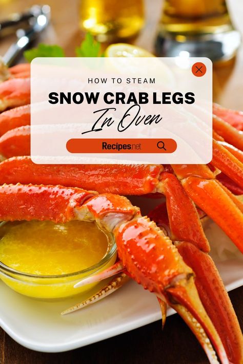 Discover a delicious way to enjoy healthy seafood with our guide on how to steam snow crab legs in the oven! Indulge in the sweet, tender meat of snow crab without all the hassle. This easy and nutritious recipe is perfect for seafood lovers looking for a quick and healthy meal. Whether you're planning a special dinner or just craving some tasty seafood, this method will help you achieve perfectly steamed crab legs every time. Drop by Recipes.net for the full recipe and cooking guide. Snow Crab Legs In Oven, Crab Legs In Oven, Crab Legs In The Oven, Steamed Crab Legs, Steamed Crab, Legs At Home, Healthy Seafood Recipes, Crab Legs Recipe, Steamed Crabs