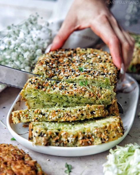 Savory Zucchini Bread Savory Zucchini Bread, Zucchini Broccoli, Vegan Zucchini Bread, Zucchini Bread Recipe, Vegan Zucchini, Spring Brunch, Vegan Bread, Savory Vegan, Quick Bread Recipes