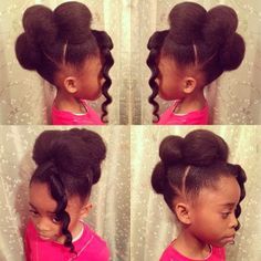 Hair Afro, Natural Hairstyles For Kids, Girls Natural Hairstyles, Black Kids Hairstyles, Braids For Kids, Hair Updo, Hoco Hair, Cool Haircuts