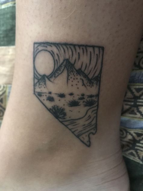 Desert Style Tattoo, Nevada Tattoo Ideas, Elijah Tattoo, Nevada Tattoo, Tattoo Casino, Date Tattoo Ideas, Desert Tattoo, Girl Tattoo Ideas, Date Tattoo