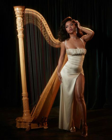 Madison Calley (@madisoncalley) • Instagram photos and videos Madison Calley, The Harp, Scene Design, Harp, Mermaid Formal Dress, Black Women, Slip Dress, Prom Dresses, Prom