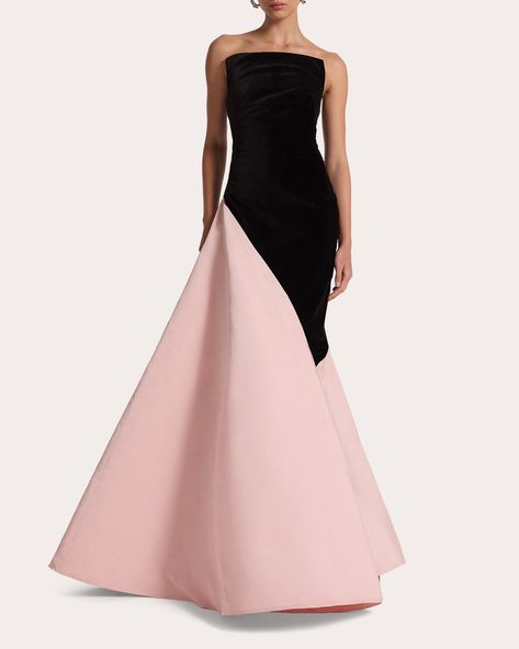 Two Tone Gown, Mermaid Cut Dress, Pageant Gown, Blush On, Strapless Neckline, Large Clothes, Queen Dress, Cocktail Attire, Mermaid Evening Dresses