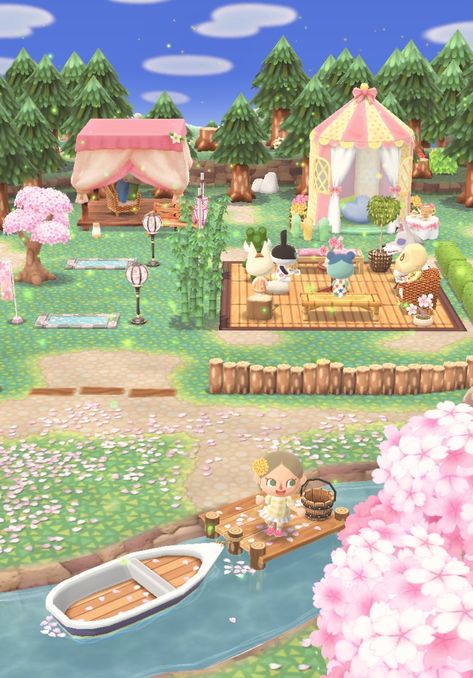 Animal Crossing Campsite Ideas Pocket Camp, Animal Crossing Pocket Camp Ideas, Pocket Camp Campsite Ideas, Animal Crossing Pocket Camp Campsite, Ac Pocket Camp, Anch Ideas, Campsite Ideas, Animal Crossing Pc, City Folk