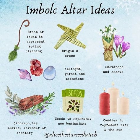 Happy Imbolc, Imbolc Traditions Pagan, Imbolc Altar Ideas, Imbolc Crafts, Imbolc Altar, Imbolc Art, Imbolc Traditions, Imbolc Recipes, Imbolc Aesthetic