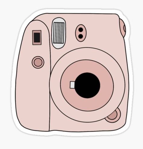 Pink Polaroid Camera, Pink Polaroid, Camera Sticker, ليلو وستيتش, Sticker Design Inspiration, Preppy Stickers, Cute Laptop Stickers, Pop Stickers, Polaroid Camera