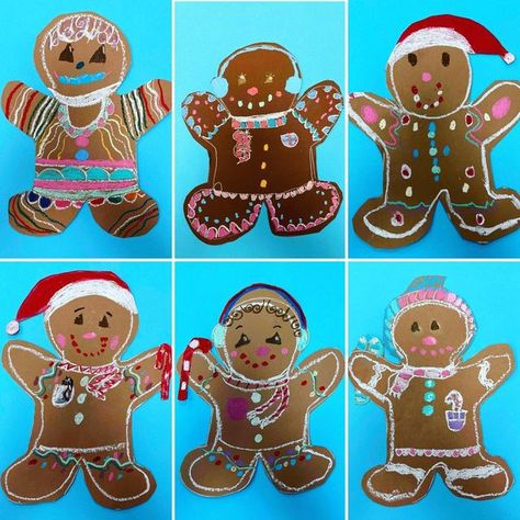 Bread Paint, Kindergarten Invitations, Gingerbread Craft, Crafts For Kindergarten, Gingerbread Art, Christmas Diy Kids, Art Education Lessons, Gingerbread Crafts, 2nd Grade Art