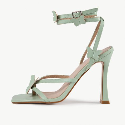 Hoco Heels, Halloween Heels, Mint Green Heels, Mint Heels, Butterfly Heels, The Raid, Trending Heels, Elegant Heels, Green Heels