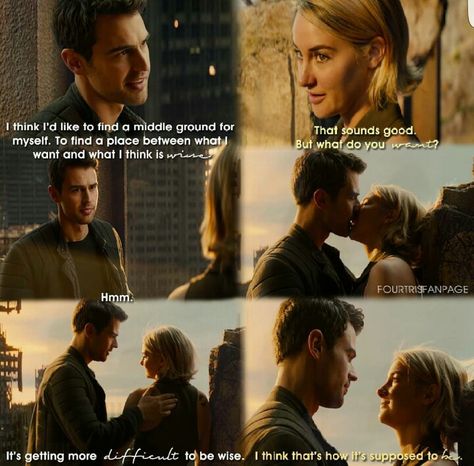 Four Tris, Tris And Four Fan Art, Tris And Four Kiss, Tris And Four Kissing, Tris And Four Allegiant Kiss, Divergent Tris And Four Kiss, Divergent Jokes, Divergent Fourtris, Tris And Tobias