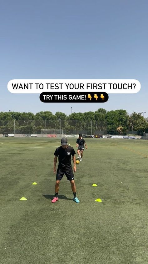 Instagram Soccer Trapping Drills, Soccer Footwork Drills, Soccer Footwork, Soccer Passing Drills, Soccer Training Workout, Footwork Drills, Tiktok Fitness, Coaching Soccer, Football Training Drills