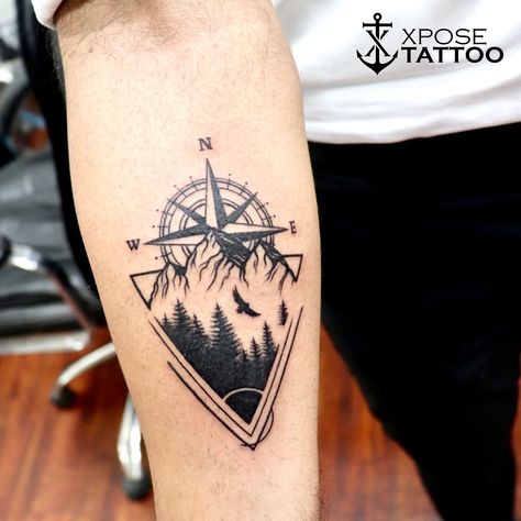 🗻🧭 As I embark on my journey, I find solace in the guidance of my compass and the strength of the mountains. This new tattoo symbolizes my determination and resilience as I navigate through life’s twists and turns. Always remember to stay true to your direction and embrace the challenges that come your way. . . #compassandmountaintattoo #neverloseyourway #journeyofresilience #tattooinspiration #tattooart #tattooinked #tattooist #compasstattoo #professionaltattoostudio #xposetattoos #xposetatt... Dehli India, Tattoo Maker, Captain America Wallpaper, Tattoo Parlors, New Tattoo, Tattoo Removal, Stay True, Mini Tattoos, Be True To Yourself