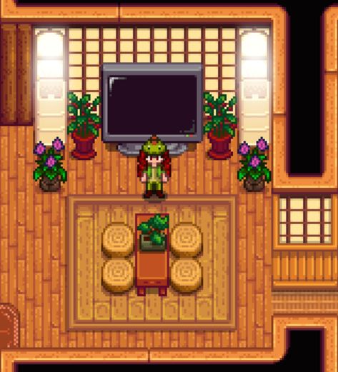 Stardew Valley Living Room Design, Stardew Valley Living Room, Stardew Decor, Stardew Valley House Interior, Stardew Valley House, Stardew Ideas, Pinterest House, House Interior Ideas, House Interior Design