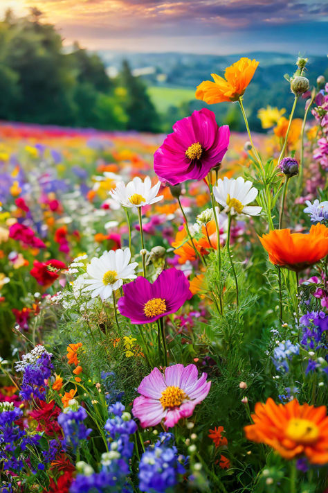 wildflowers Big Garden, Wildflower Garden, Money Trees, Beautiful Flowers Pictures, Flowers Perennials, Flower Images, Flower Field, Flower Pictures, Dream Garden