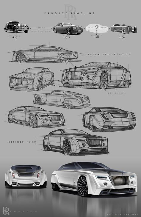 In The Year 2050, The Rolls-Royce Phantom Could Look Like This Futuristic Cars Design, Motor Mobil, Cool Car Drawings, Industrial Design Sketch, Rolls Royce Phantom, Car Design Sketch, Concept Car Design, Car Sketch, Futuristic Cars