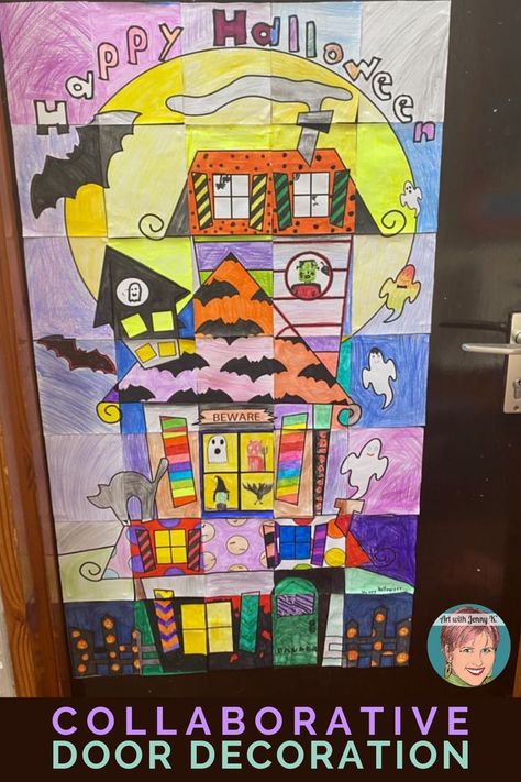 Halloween Door Decorations Classroom, Poster Activity, Art With Jenny K, Halloween Door Decor, Class Poster, Door Poster, Halloween Door Decorations, Door Decorations Classroom, Halloween Craft