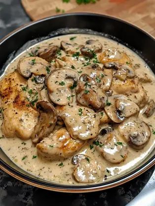 Creamy Mushroom Chicken Recipe Chicken Mushroom Cream Sauce, Chicken Recipes Gourmet, Mushroom Chicken Recipe, Cream Of Mushroom Chicken, Portobello Mushroom Recipes, Creamy Mushroom Chicken, Chicken Mushroom Recipes, Chicken And Mushroom, Mushroom Cream Sauces