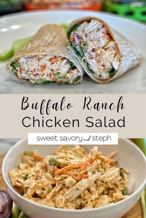 Sweet Savory And Steph, Chicken Platter, Ranch Chicken Salad, Buffalo Ranch Chicken, Buffalo Chicken Salad, Buffalo Ranch, Healthier Recipes, Ranch Chicken, Cook Chicken Breast