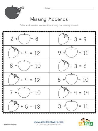 Missing Addends First Grade, Holiday Math Worksheets, Kindergarten Math Curriculum, Counting Worksheets For Kindergarten, Missing Addends, Missing Addend, Cvc Words Worksheets, Kindergarten Addition Worksheets, Math Practice Worksheets