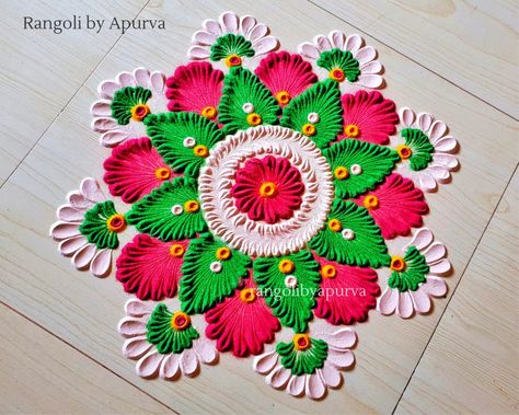 Beautiful simple rangoli design using kitchen tools | Big Rangoli Design | Deepavali Rangoli | Diwali Rangoli Design | Rangoli by Apurva | DIY rangoli colors and design unique rangoli festival rangoli design attractive rangoli design stress relief rangoli design satisying sand art relaxing video rangoli art and design simple rangoli easy rangoli multicolor rangoli #relaxingrangolivideo #stressreliefrangoli #simplerangoli #beginnerrangoli Rangoli Lakshmi, Festival Rangoli Design, Diy Rangoli, Deepavali Rangoli, Rangoli Photos, Diwali Rangoli Design, Unique Rangoli, Rangoli Diwali, Design Rangoli