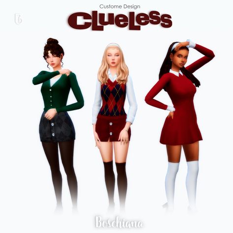 CLUELESS COLLECTION 💎 | Patreon Maxis Match Sims 4 Cc Clothing Patreon, Sims 4 Clothes Collection, Fall Swag Outfits, Sims 4 Elegant Cc, Sims 4 Rich Cc, Sims 4 Cc Collection, Sims 4 90s Cc, Clothes Cc, 21st Birthday Outfits