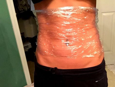 DIY Body Wrap Recipe for Weightloss - Diary of a Fit Mommy Diy Body Wrap Recipe, Body Wraps Recipe, Diy Body Wrap, Skin Tightening Stomach, Body After Baby, Skin Tightening Cream, Skin Tightening Face, Tighten Loose Skin, Wrap Recipe