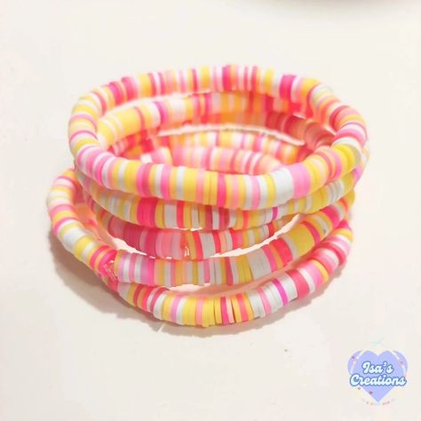 Simple is best! If you like bright, happy colors, this collection is for you! Check my highlights for all my collections! @isasbeadcreations #claybracelets #braceletstacks #preppybracelets #baceletshop #backtoschool Pink And Yellow Clay Bead Bracelet, Yellow Clay Bead Bracelet, Preppy Bracelets, Clay Bead Bracelet, Orange Hues, Diy Bracelet Designs, Student Council, Clay Bead, Handcrafted Bracelets