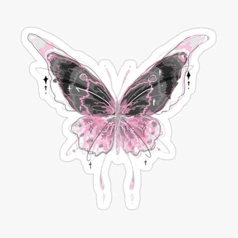 Get my art printed on awesome products. Support me at Redbubble #RBandME: https://www.redbubble.com/i/sticker/Y2K-Butterfly-by-marsartshop/146395502.JCQM3?asc=u Y2k Stickers, Sticker Design Inspiration, Y2k Butterfly, Cute Laptop Stickers, Collage Phone Case, Scrapbook Stickers Printable, Wallpaper Stickers, Diy Prints, Diy Stickers