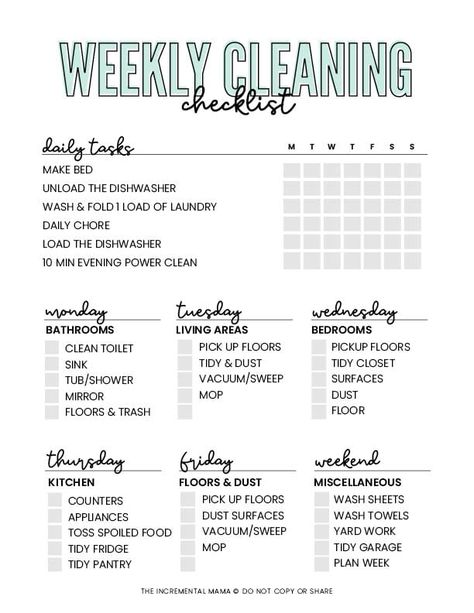 Free Weekly Cleaning Schedule & Checklist Printable House Work Schedule Daily Routines, Weekly Family Cleaning Chart, Monthly Deep Cleaning Schedule Free Printable, Weekly Room Cleaning Checklist, Home Cleaning Checklist Free Printable, Cleaning Schedule Pdf, Chore Schedule For Adults Free Printable, Chore Chart Daily Weekly Monthly, Simple Daily Cleaning Schedule