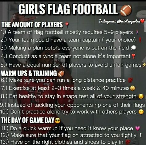 Flag Football Workouts, Flag Football Drills, Football Workouts Training, Flag Football Plays, Rugby Workout, Sports Tips, Track And Field Sports, Football Training Drills, Football Motivation